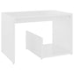 Side Table White 59x36x38 cm Engineered Wood