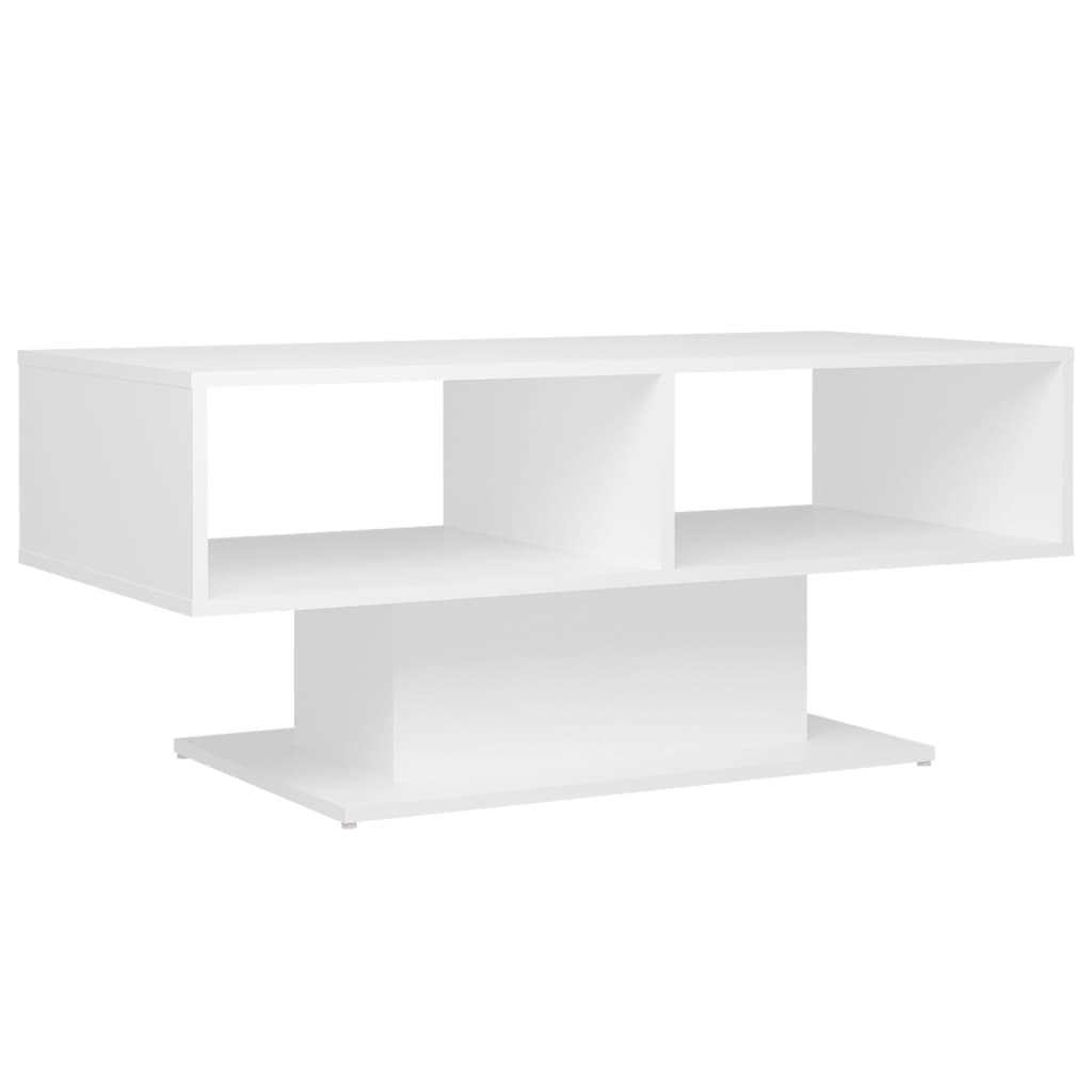 Coffee Table White 103.5x50x44.5 cm Engineered Wood