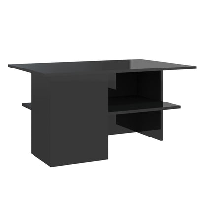 Coffee Table High Gloss Black 90x60x46.5 cm Engineered Wood