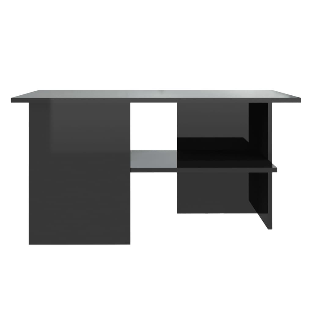 Coffee Table High Gloss Black 90x60x46.5 cm Engineered Wood
