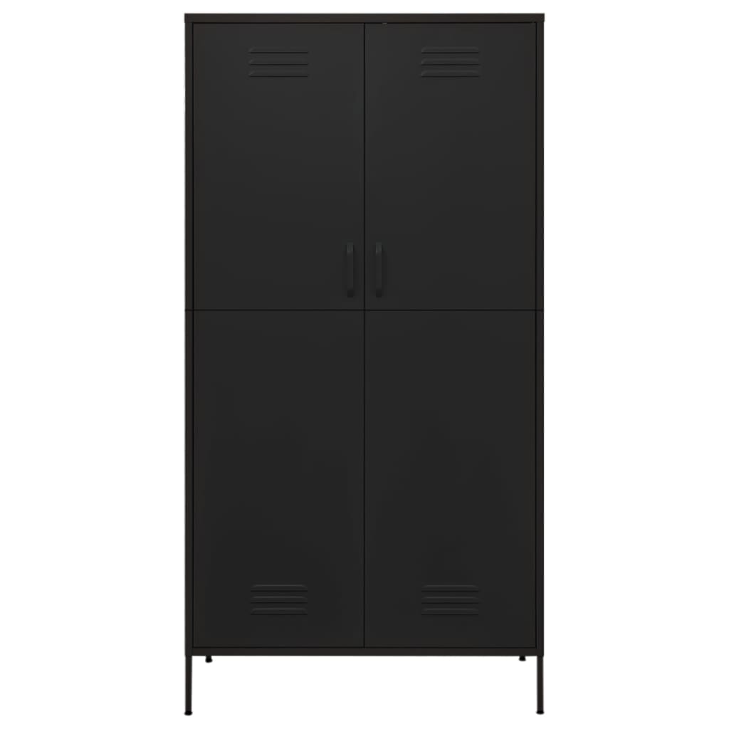 Wardrobe Black 90x50x180 cm Steel
