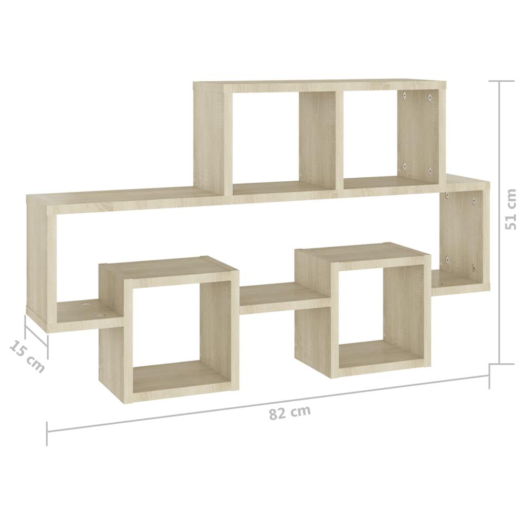 Car-shaped Wall Shelf Sonoma Oak 82x15x51 cm Engineered Wood