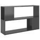 Book Cabinet High Gloss Grey 100x24x63 cm Engineered Wood