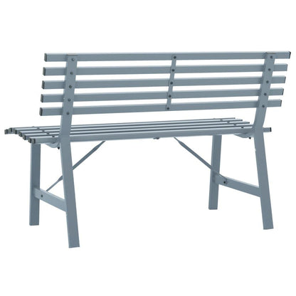 Garden Bench 110 cm Steel Grey