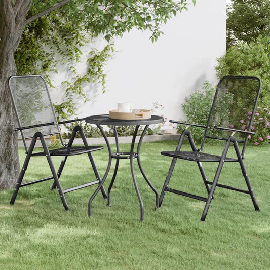 Garden Table Ø60x72 cm Expanded Metal Mesh Anthracite