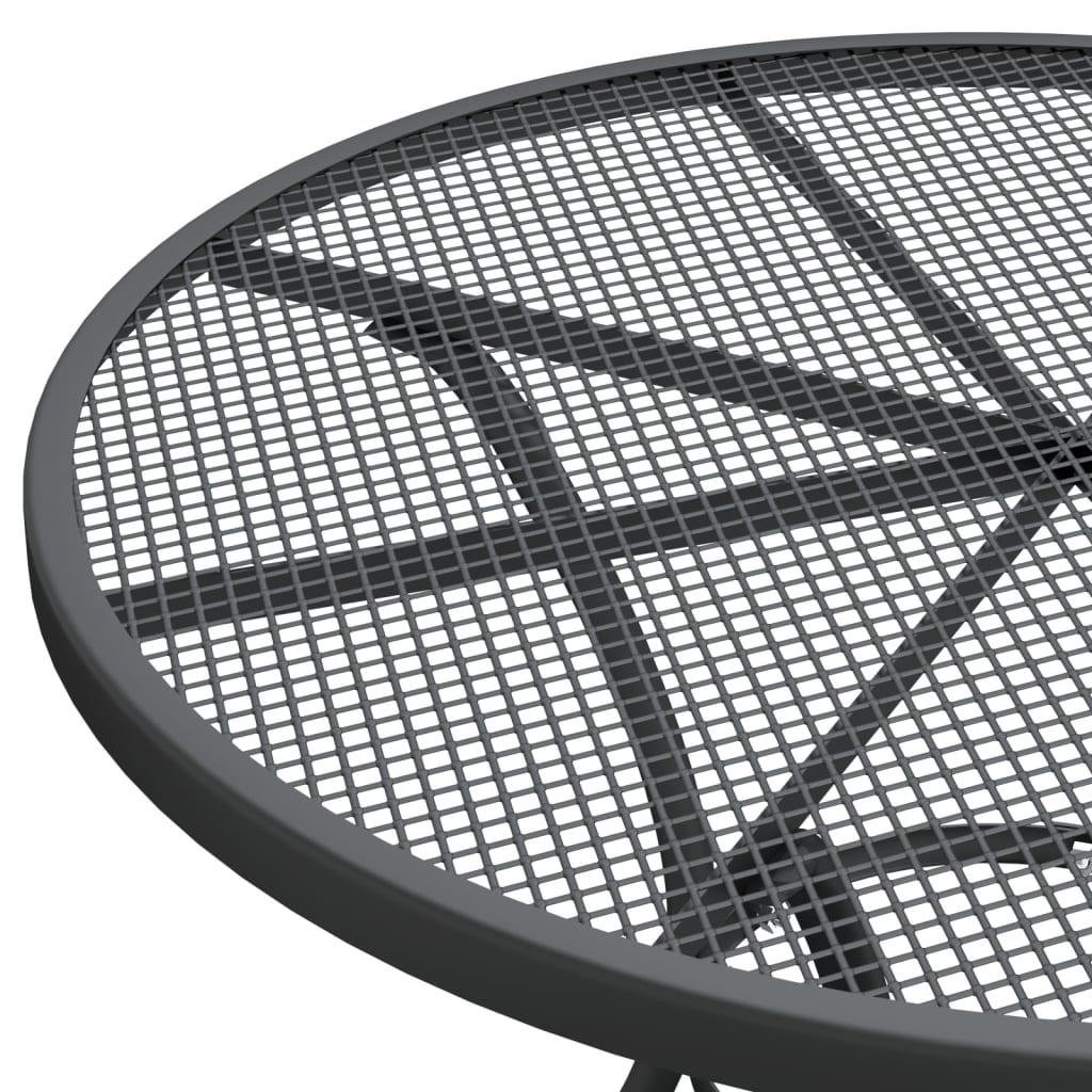 Garden Table Ø80x72 cm Expanded Metal Mesh Anthracite
