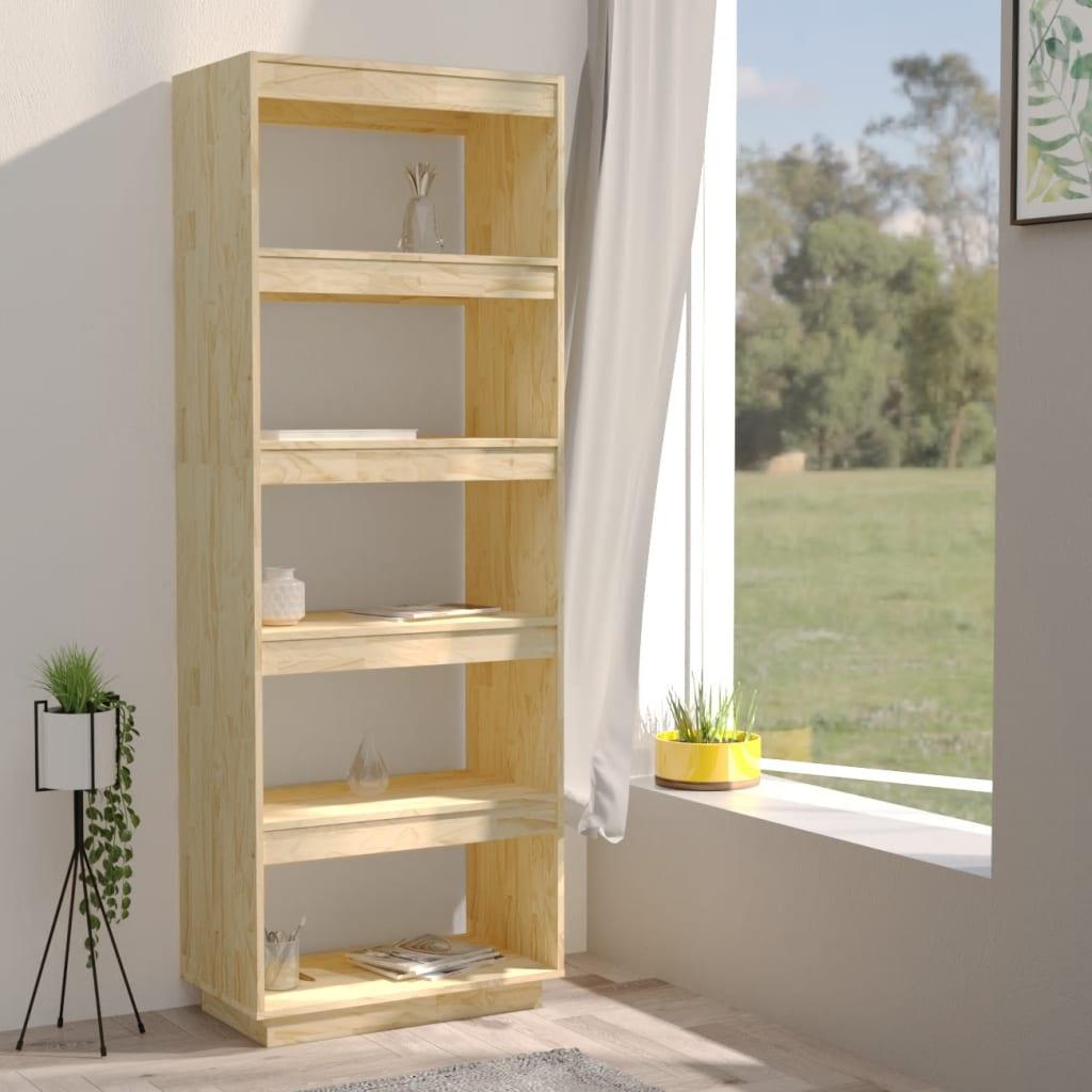 Book Cabinet/Room Divider 60x35x167 cm Solid Pinewood