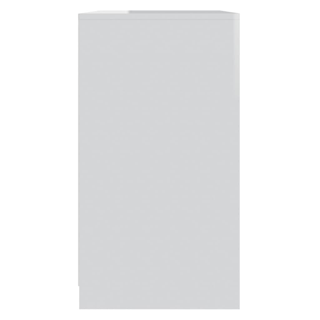 Sideboard High Gloss White 70x40.5x75 cm Engineered Wood