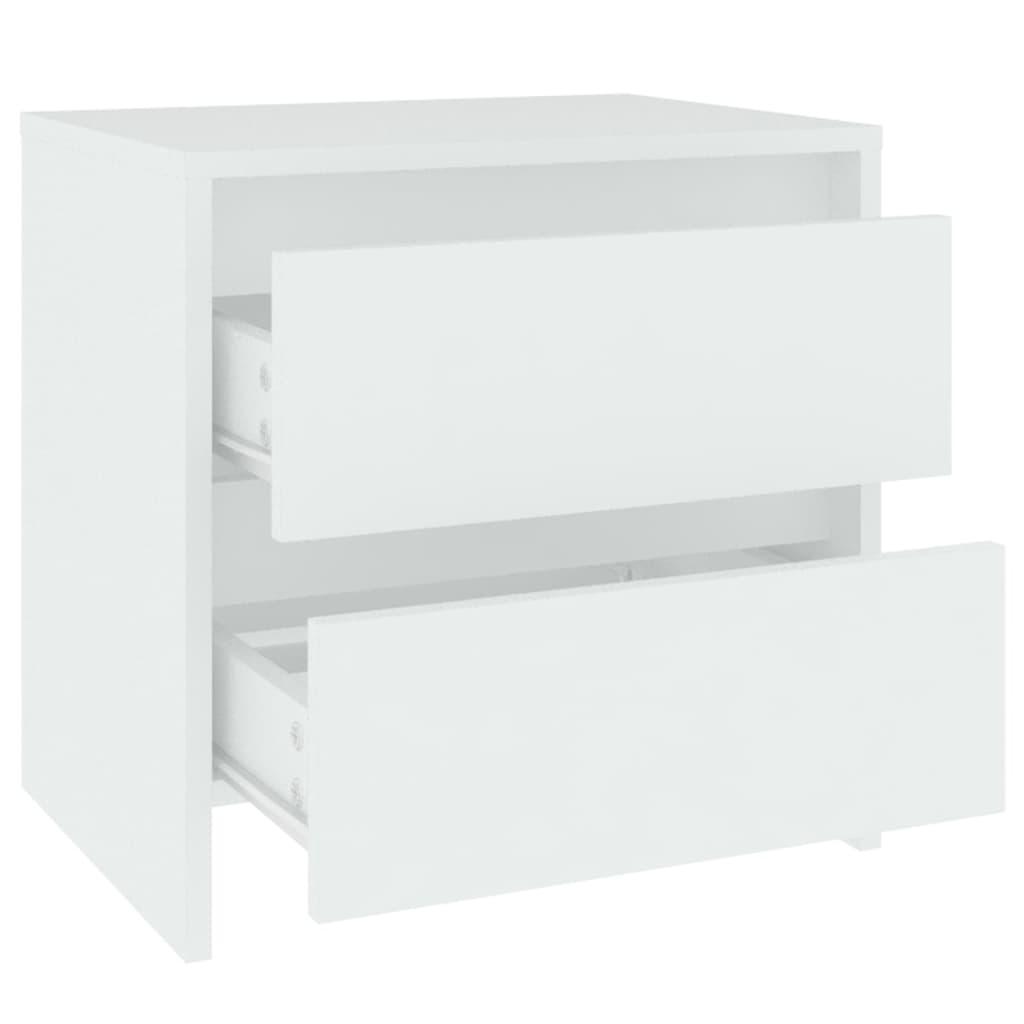 Bedside Cabinets 2 pcs White 45x34.5x44.5 cm Engineered Wood
