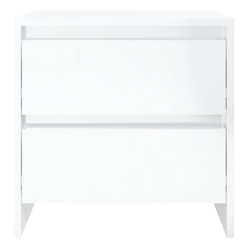 Bedside Cabinets 2 pcs High Gloss White 45x34.5x44.5 cm Engineered Wood
