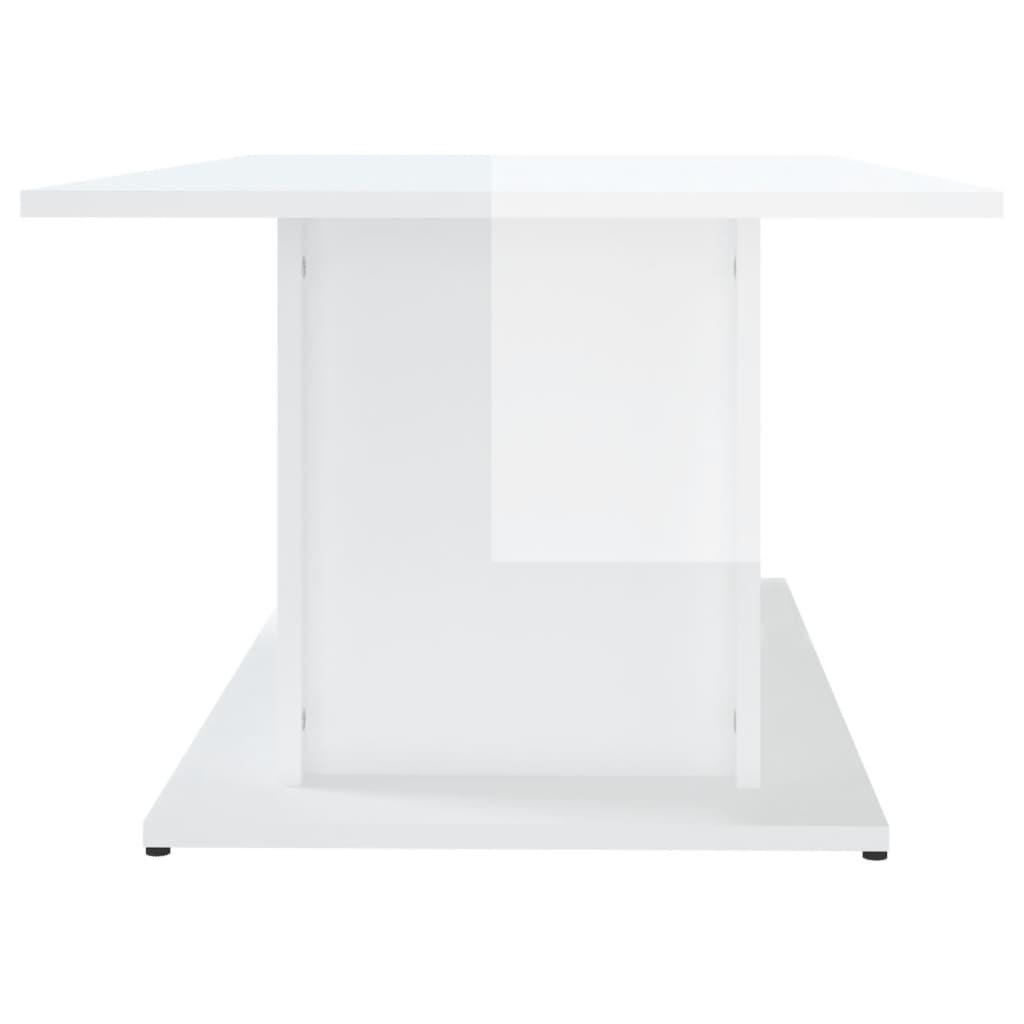 Coffee Table High Gloss White 102x55.5x40 cm Engineered Wood