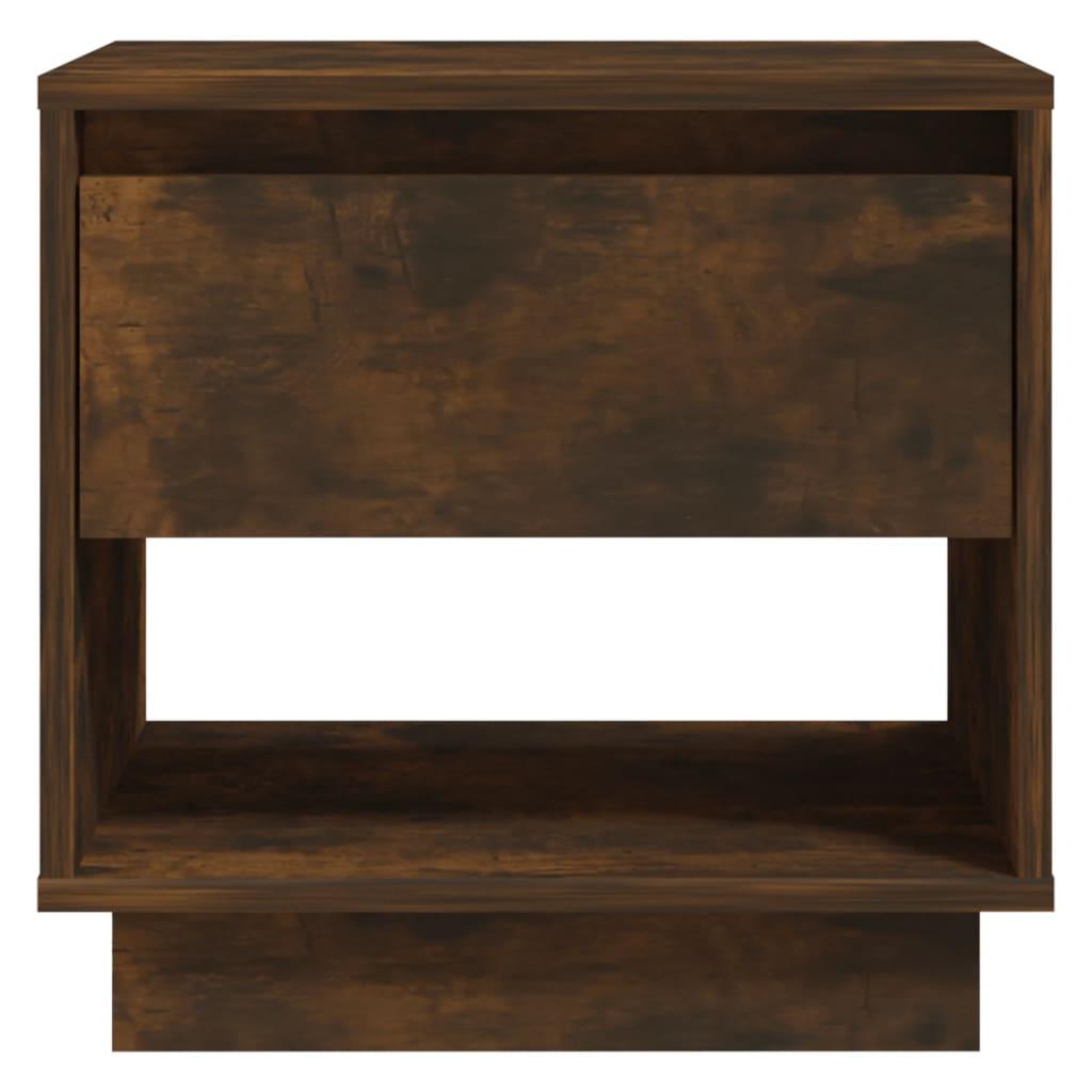 Bedside Cabinet Smoked Oak 45x34x44 cm Engineered Wood