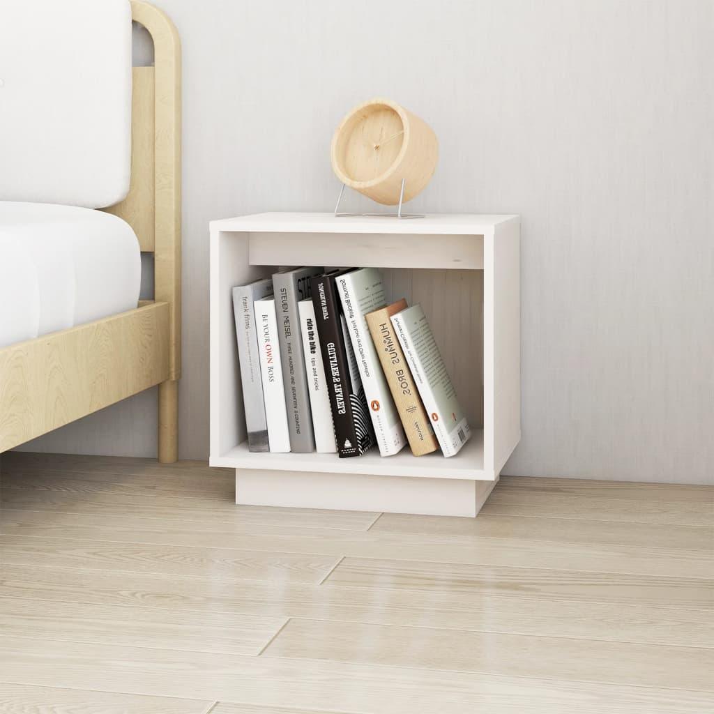 Bedside Cabinets 2 pcs White 40x30x40 cm Solid Wood Pine