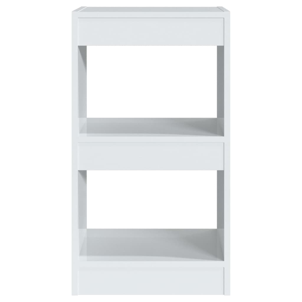 Book Cabinet/Room Divider High Gloss White 40x30x72 cm