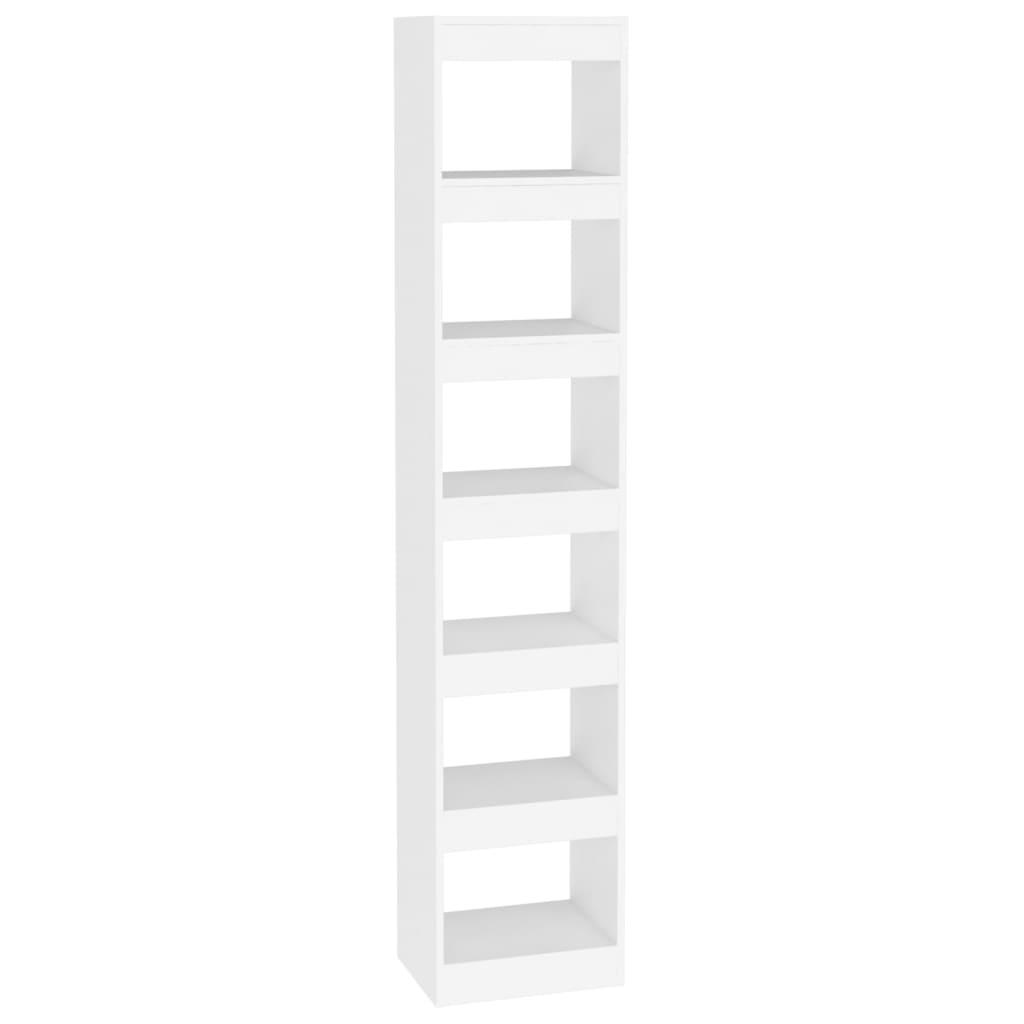 Book Cabinet/Room Divider White 40x30x198 cm