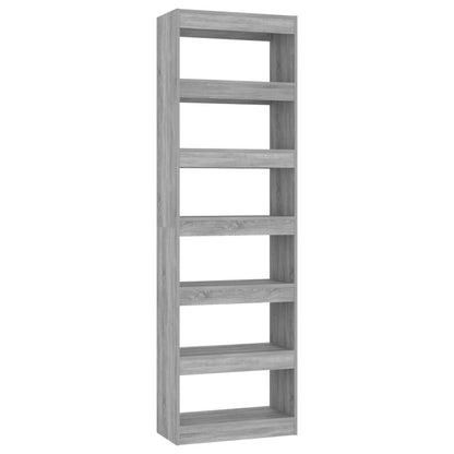 Book Cabinet/Room Divider Grey Sonoma 60x30x198 cm