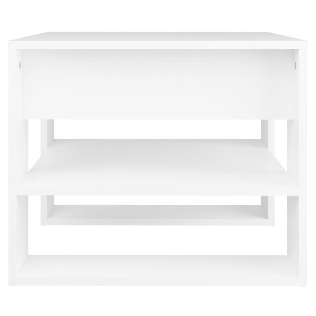 Coffee Table White 55.5x55x45 cm Engineered Wood