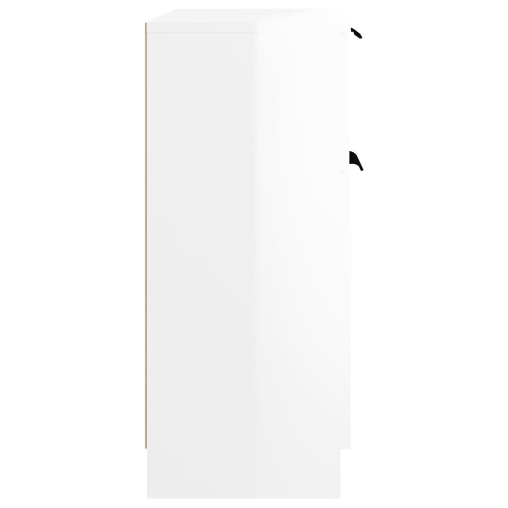 Sideboard High Gloss White 60x30x70 cm Engineered Wood