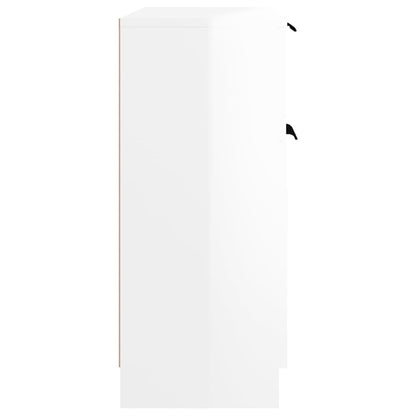 Sideboard High Gloss White 60x30x70 cm Engineered Wood