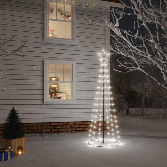 Christmas Cone Tree Cold White 108 LEDs 70x180 cm