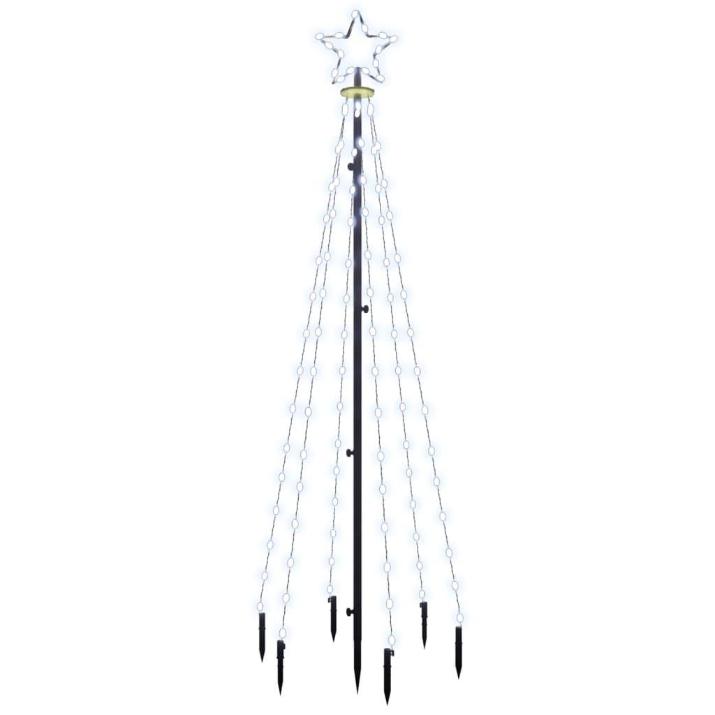 Christmas Tree with Spike Cold White 108 LEDs 180 cm