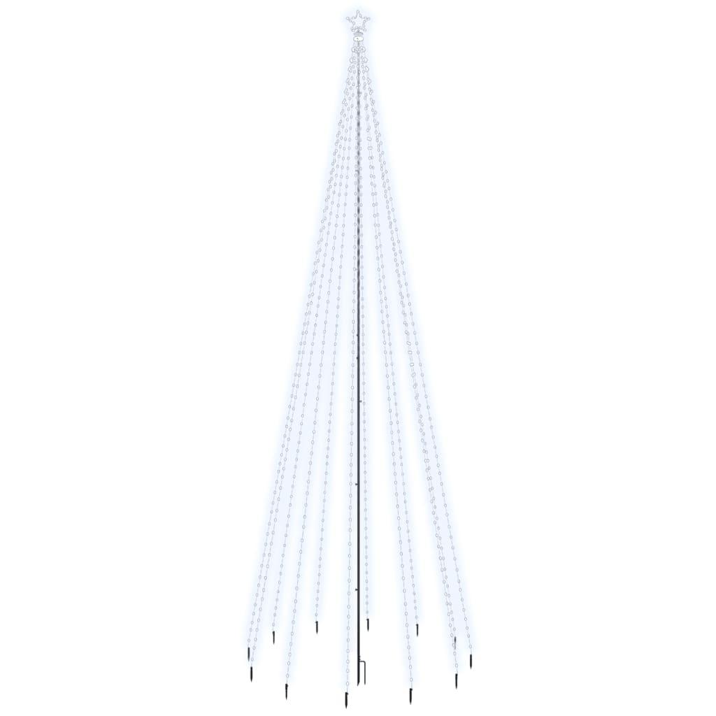 Christmas Tree with Spike Cold White 732 LEDs 500 cm