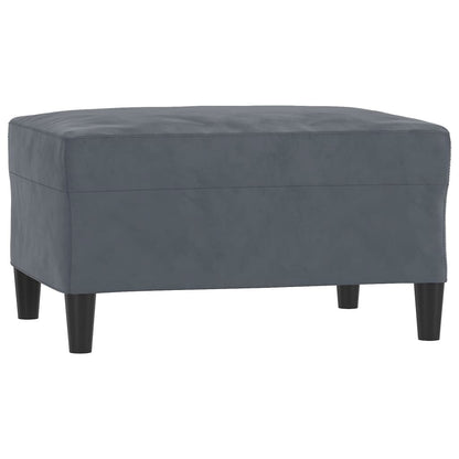 4 Piece Sofa Set with Cushions Dark Grey Velvet