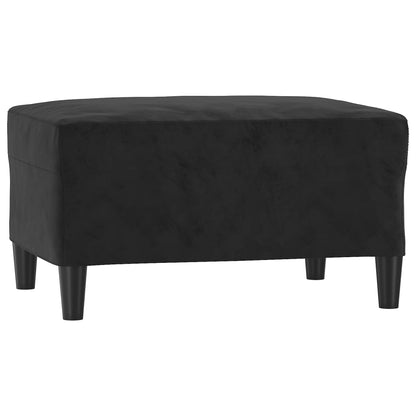4 Piece Sofa Set with Cushions Black Velvet