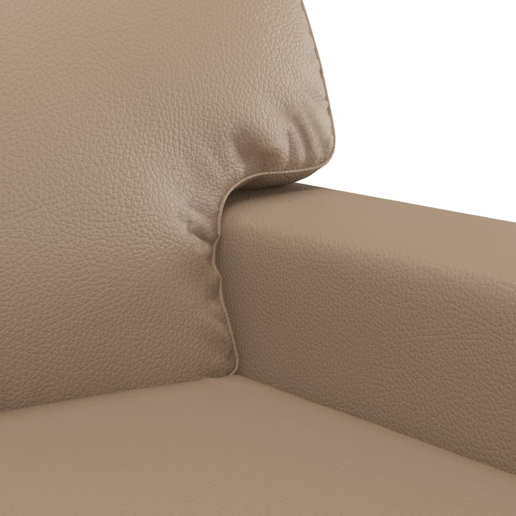 2-Seater Sofa Cappuccino 120 cm Faux Leather