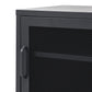 ArtissIn Mini Mesh Door Storage Cabinet Organizer Bedside Table Black