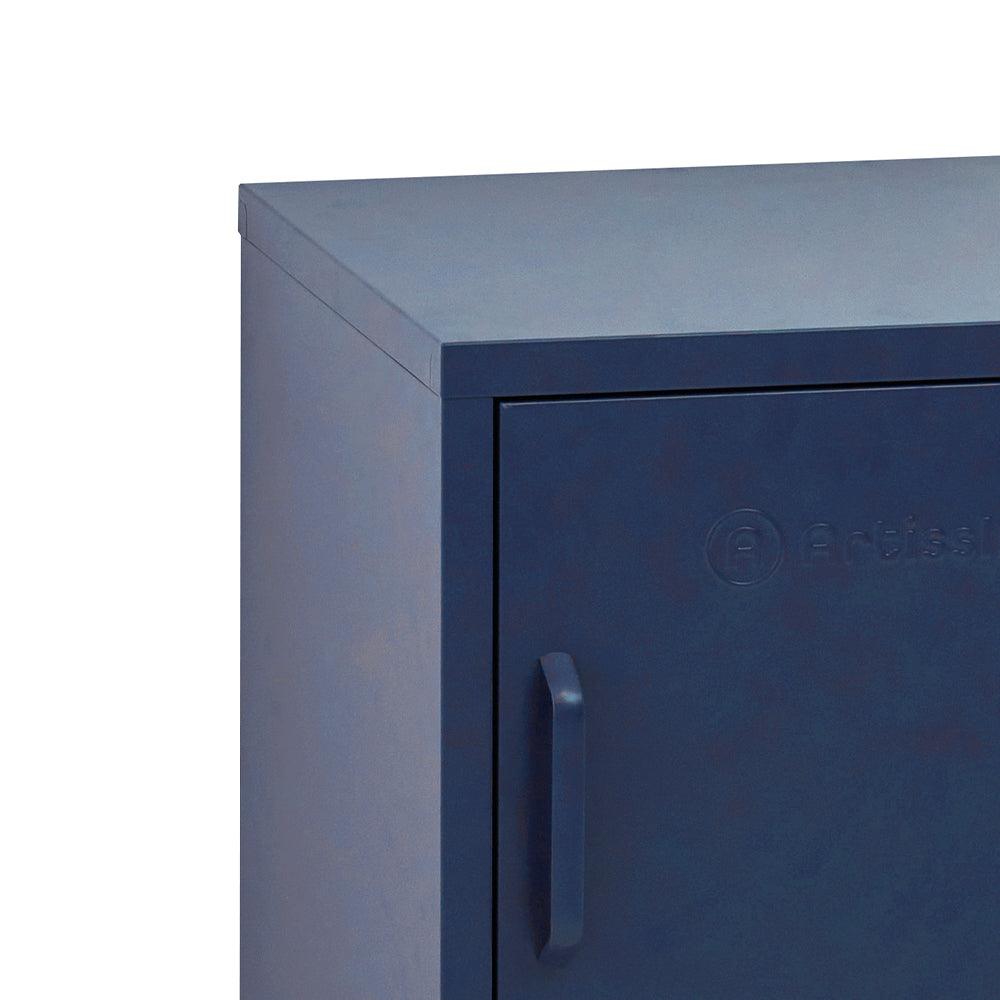 ArtissIn Metal Locker Storage Shelf Filing Cabinet Cupboard Bedside Table Blue