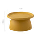 ArtissIn Coffee Table Mushroom Nordic Round Large Side Table 70CM Yellow