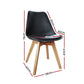 Artiss Set of 4 Padded Dining Chair - Black