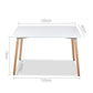 Artiss Dining Table 6 Seater Replica DSW Eiffel Cafe Kitchen White 120cm