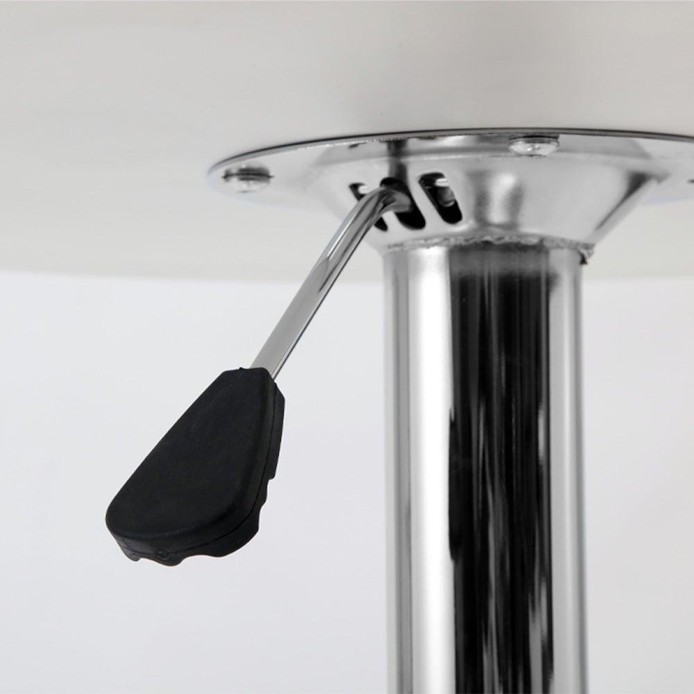Artiss Adjustable Bar Table Gas Lift Wood Metal - White and Chrome