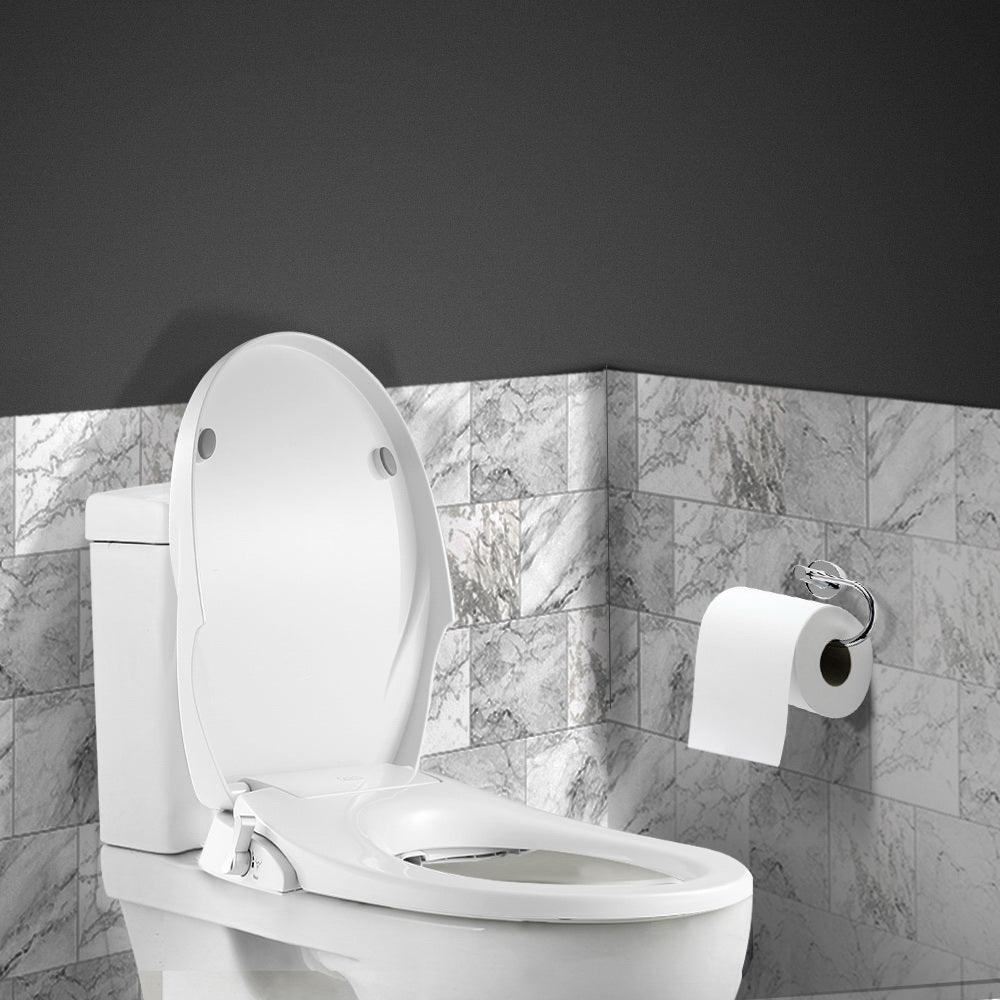 Toilet Bidet Seat Non Electric Hygiene Dual Nozzles Spray Wash Bathroom O shape