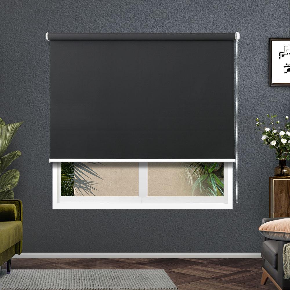Roller Blinds Blockout Blackout Curtains Window Modern Shades 1.2X2.1M DarkGrey