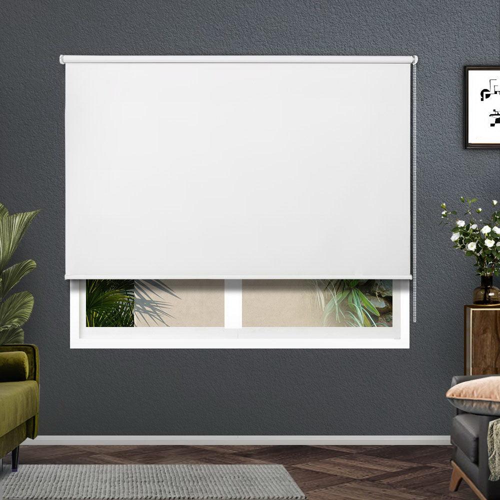 Roller Blinds Blockout Blackout Curtains Window Modern Shades 1.8X2.1M White