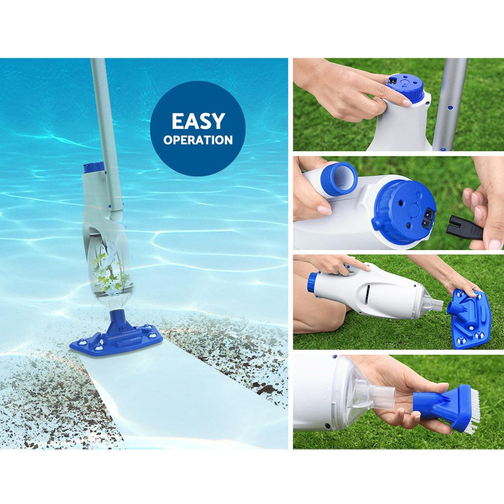 Bestway Automatic Pool Cleaner Vacuum Sucker Cordless With Pole Rechargeable