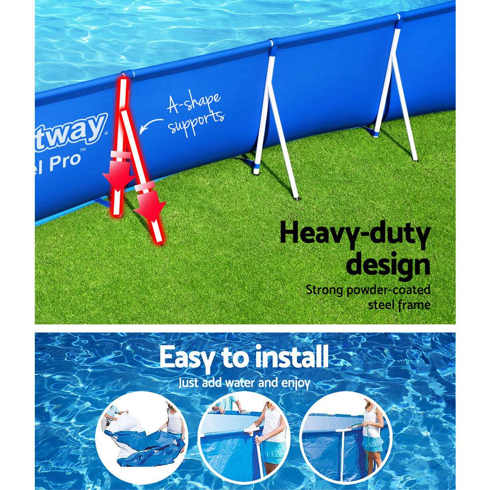 Bestway Swimming Pool Above Ground Heavy Duty Steel Pro™ Frame Pools 4M