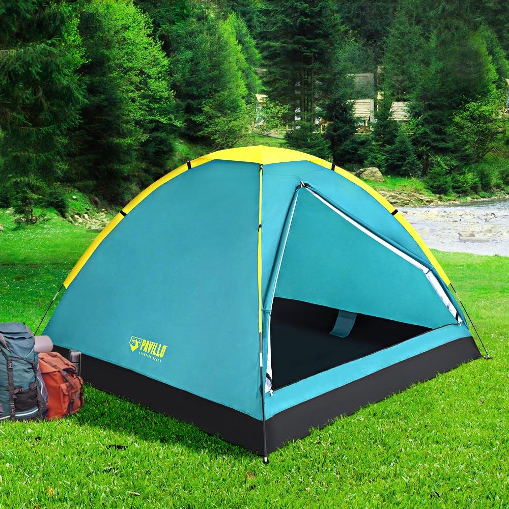 Bestway Camping Tent Pop Up Canvas Hiking Beach Sun Shade Camp 3 Person Dome