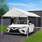 Carports 3m x6m Carport Kits Gazebo Canopy Tent Cover Metal Garden Shed White