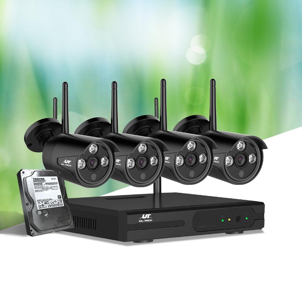 UL-Tech CCTV Wireless Security System 2TB 4CH NVR 1080P 4 Camera Sets