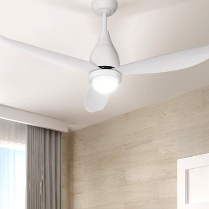 Devanti Ceiling Fan DC Motor LED Light Remote Control Ceiling Fans 52'' White