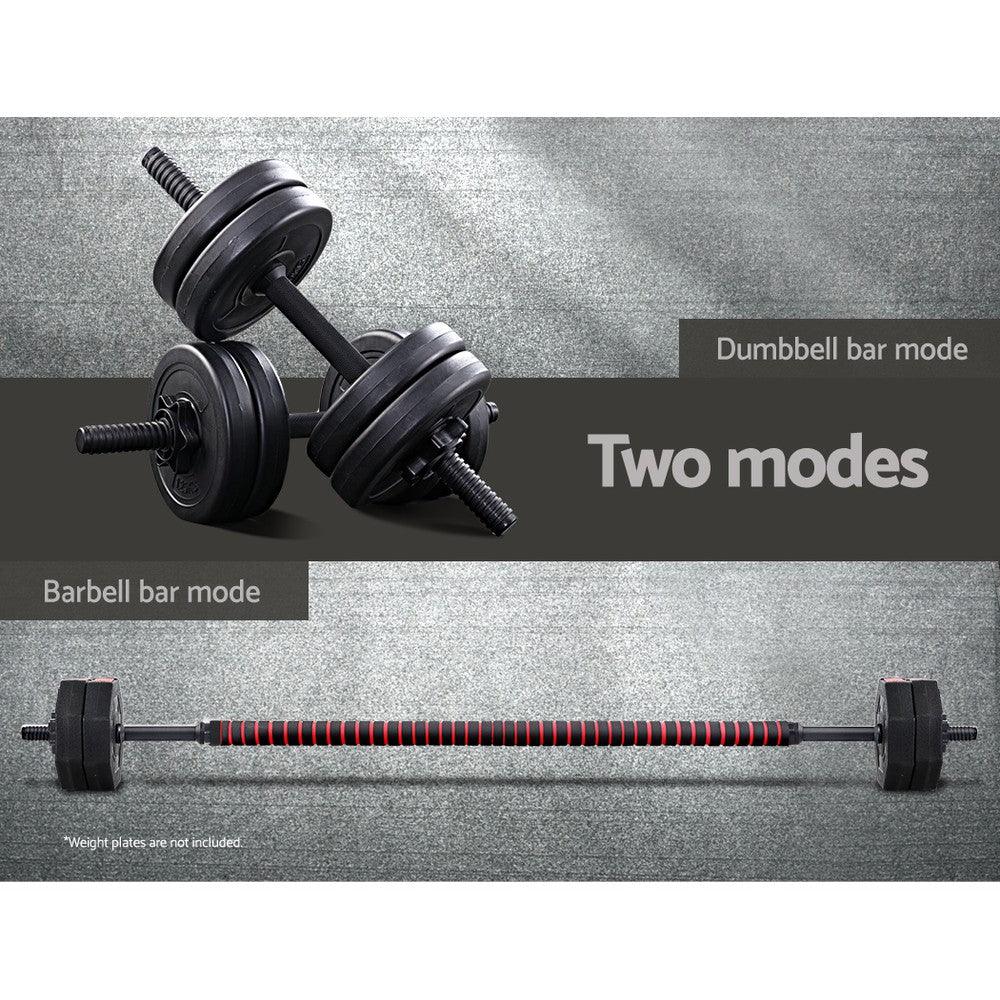 Everfit 160cm Barbell Dumbbell Bar Set Weight Pair Home Gym Exercise Fitness