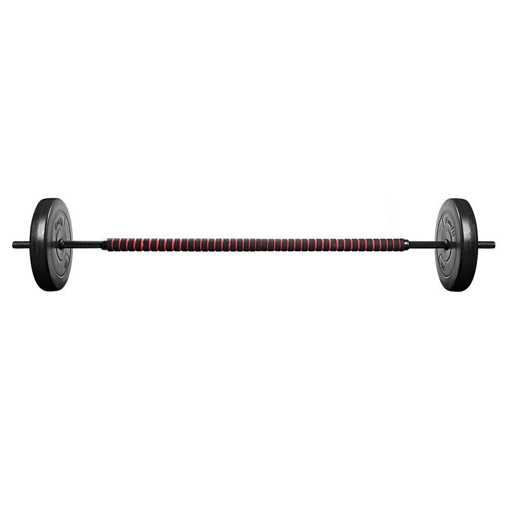 Everfit 12.5KG Barbell Set Weight Plates Bar Fitness Exercise Home Gym