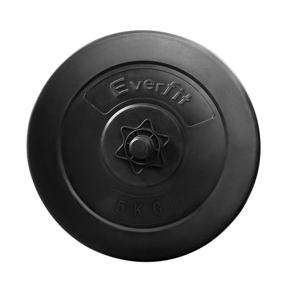 Everfit 12.5KG Barbell Set Weight Plates Bar Fitness Exercise Home Gym