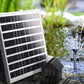 Solar Pond Pump with Battery Garden Water Fountains Panel Kit LED Light 5 FT