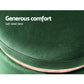 Artiss Ottoman Round Velvet Foot Stool Foot Rest Pouffe Padded Seat Pouf Green