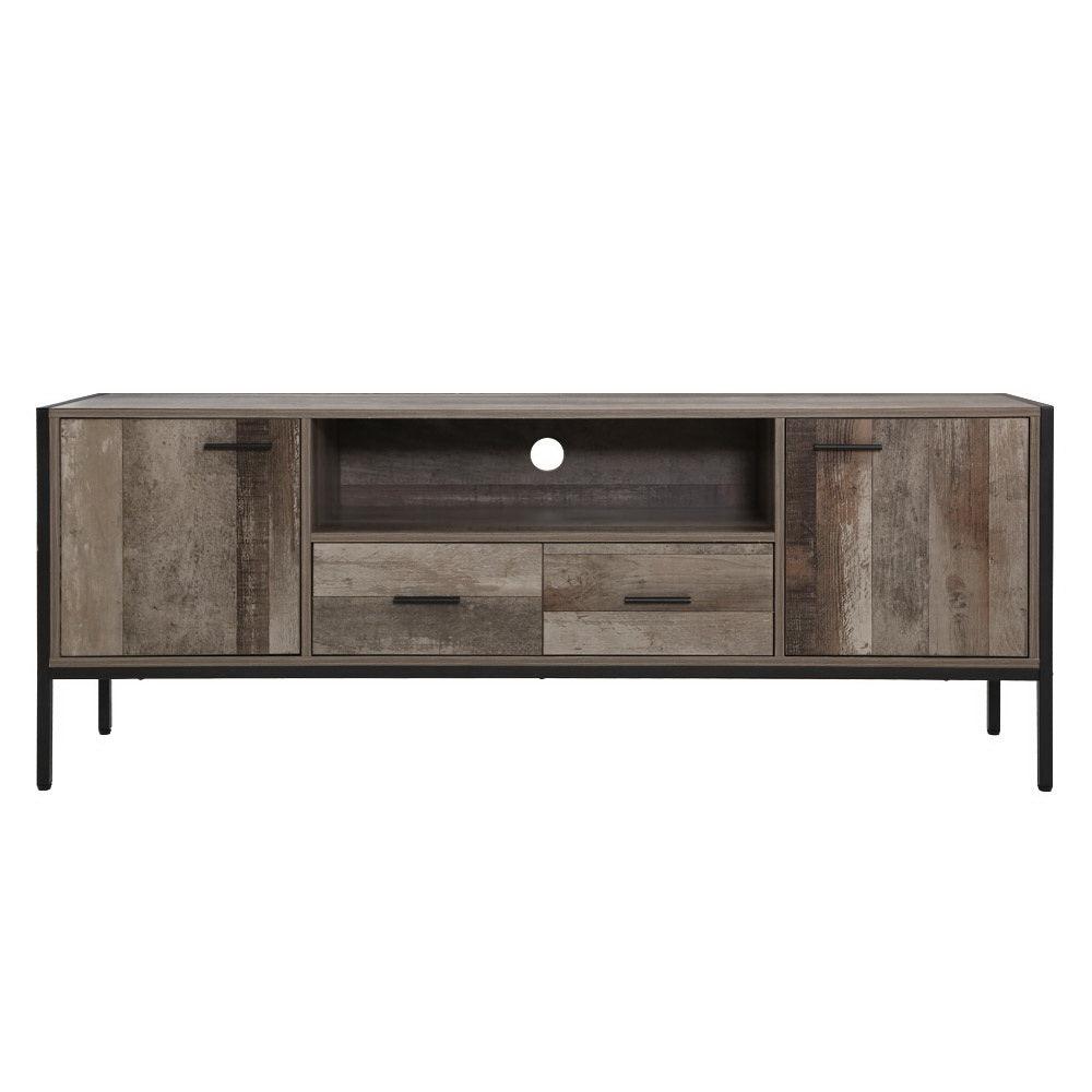 Artiss TV Cabinet Entertainment Unit Stand Storage Wood Industrial Rustic 160cm